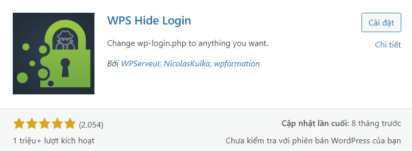 Thay đổi đường dẫn đăng nhập với plugin WPS Hide Login